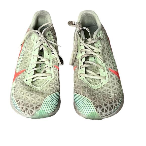 Nike Zoom Rival Waffle 5 Women’s 7.5 Green Coral Track Running Spikes Sneakers - Picture 3 of 9